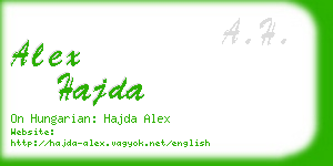 alex hajda business card